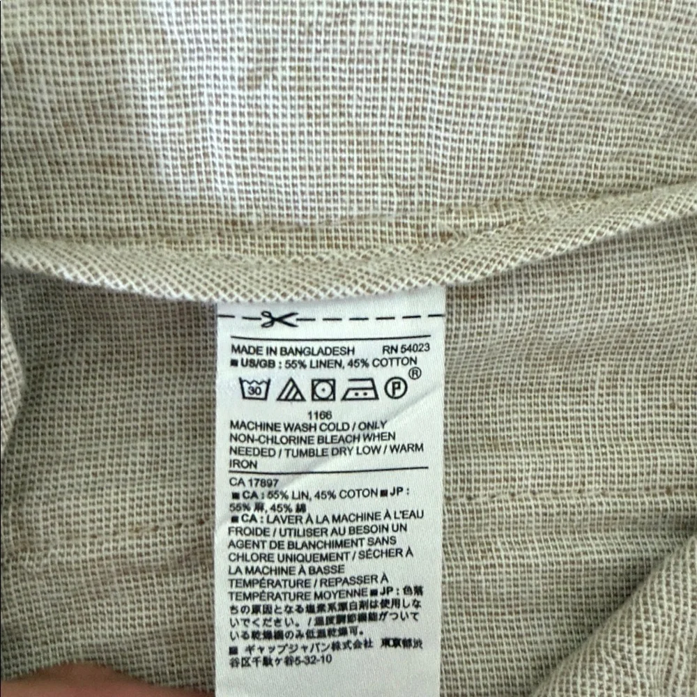 WORN ONCE Banana Republic Men's Linen Pant in Light Tan